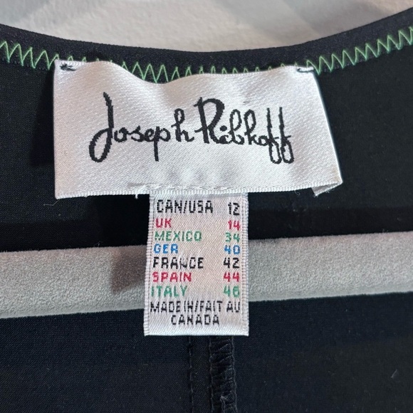 JOSEPH RIBKOFF Sz 12 Asymmetrical 70s Inspired Art To Wear Jersey Knit Dress - Picture 3 of 6